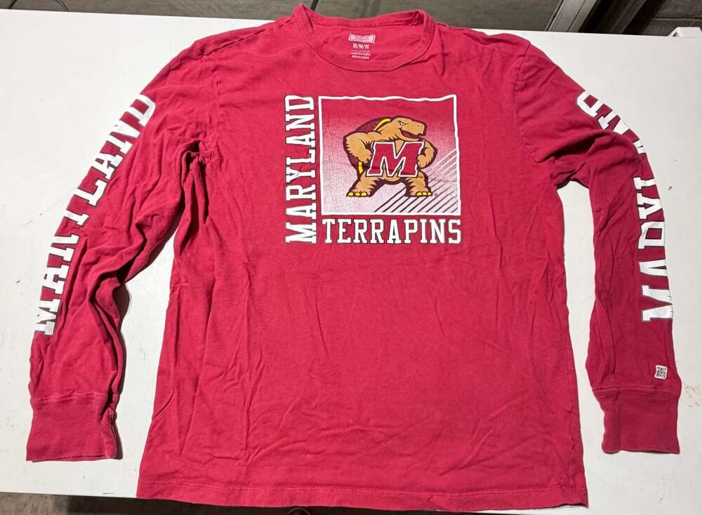 Tailgate University of Maryland Terrapins Red Long Sleeve Graphic T-Shirt